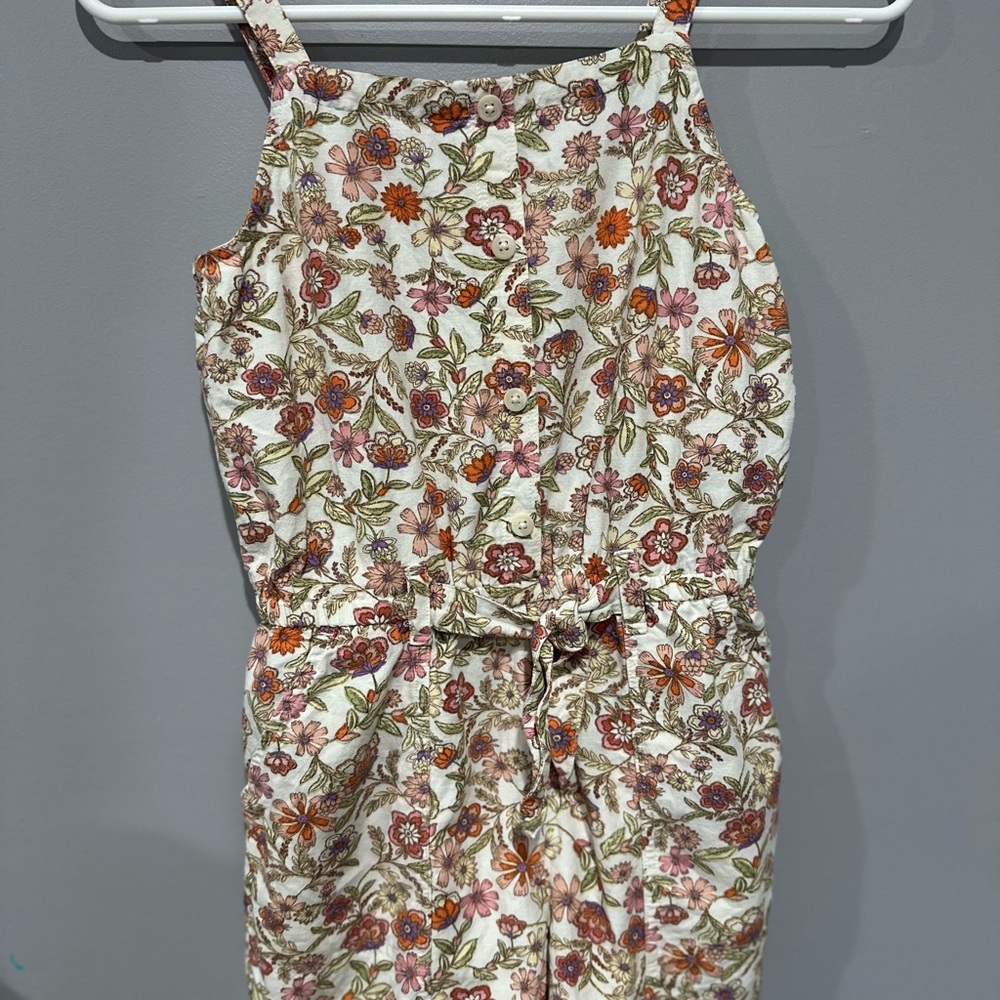 Old Navy Floral Print Top with Cream Base